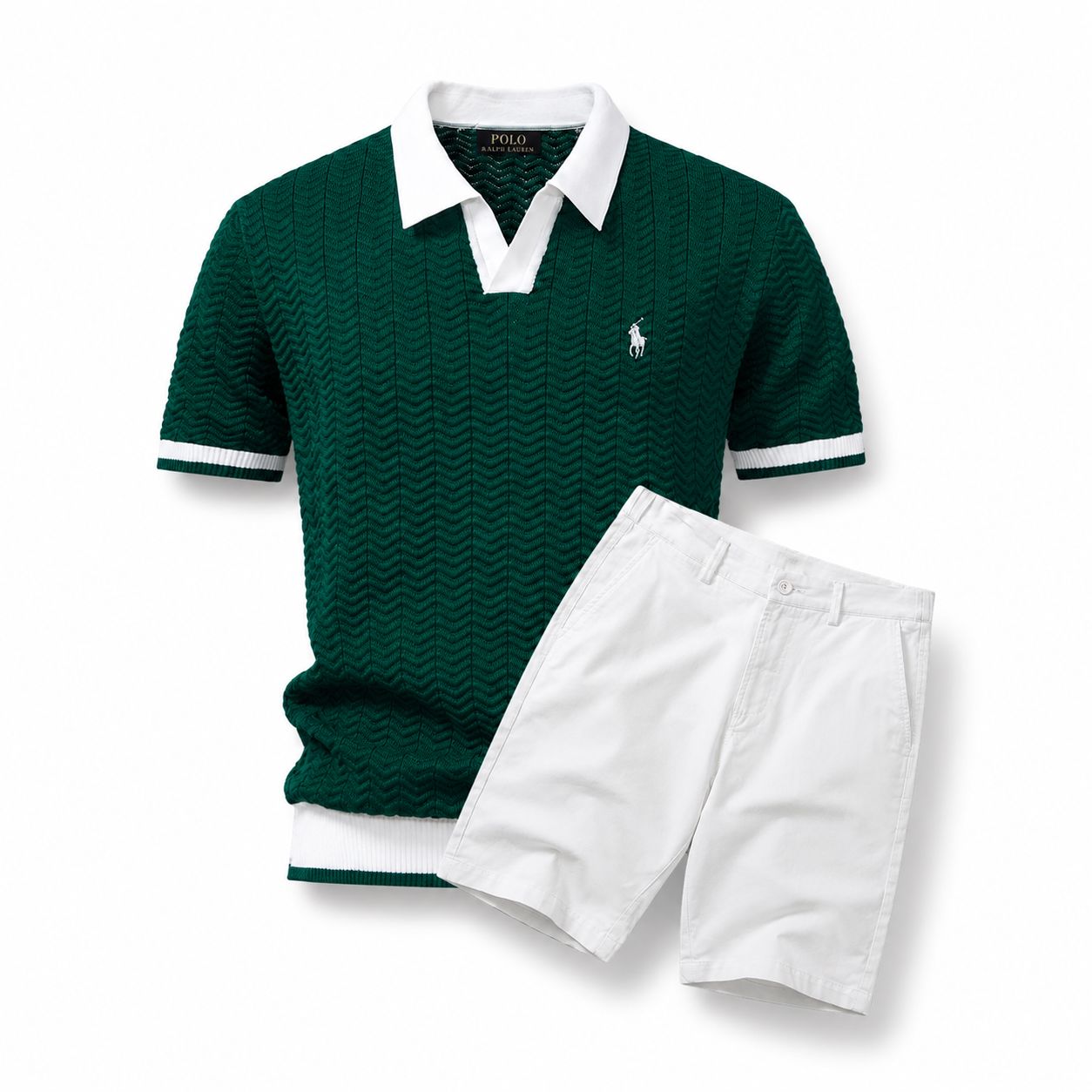 Poloshirt mit kurzen Ärmeln und Shorts