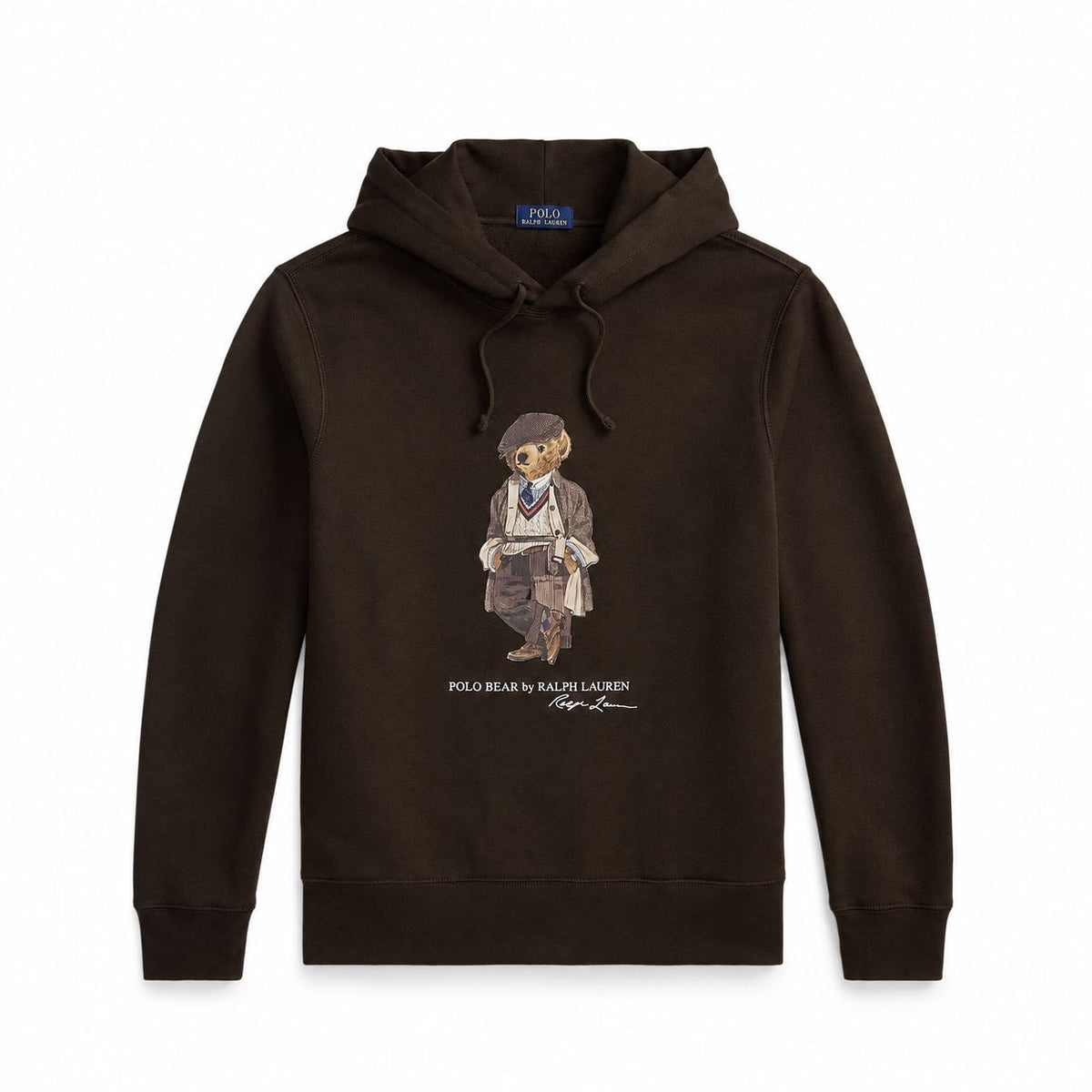 Fleece-Kapuzenpullover mit Polospiel-Motiv