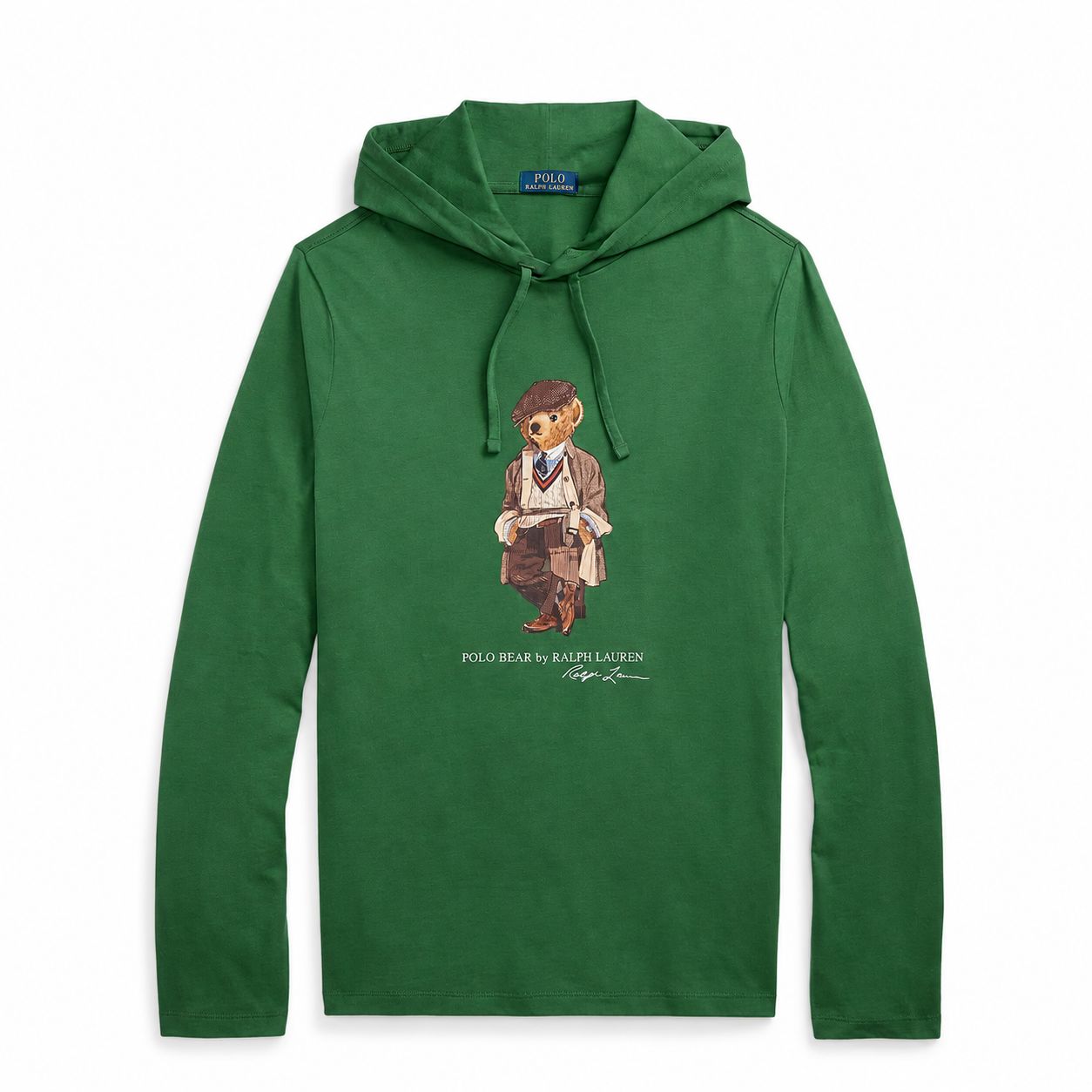 Jersey-Kapuzen-T-Shirt mit Polospiel-Motiv