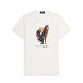 Baumwoll-T-Shirt mit Polospiel-Motiv