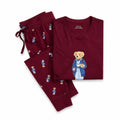 Jersey-Schlafanzug-Set mit Polospiel-Motiv