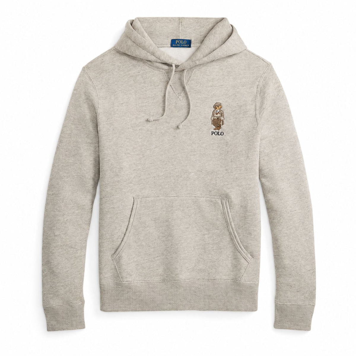 Fleece-Kapuzenpullover mit Polospiel-Motiv