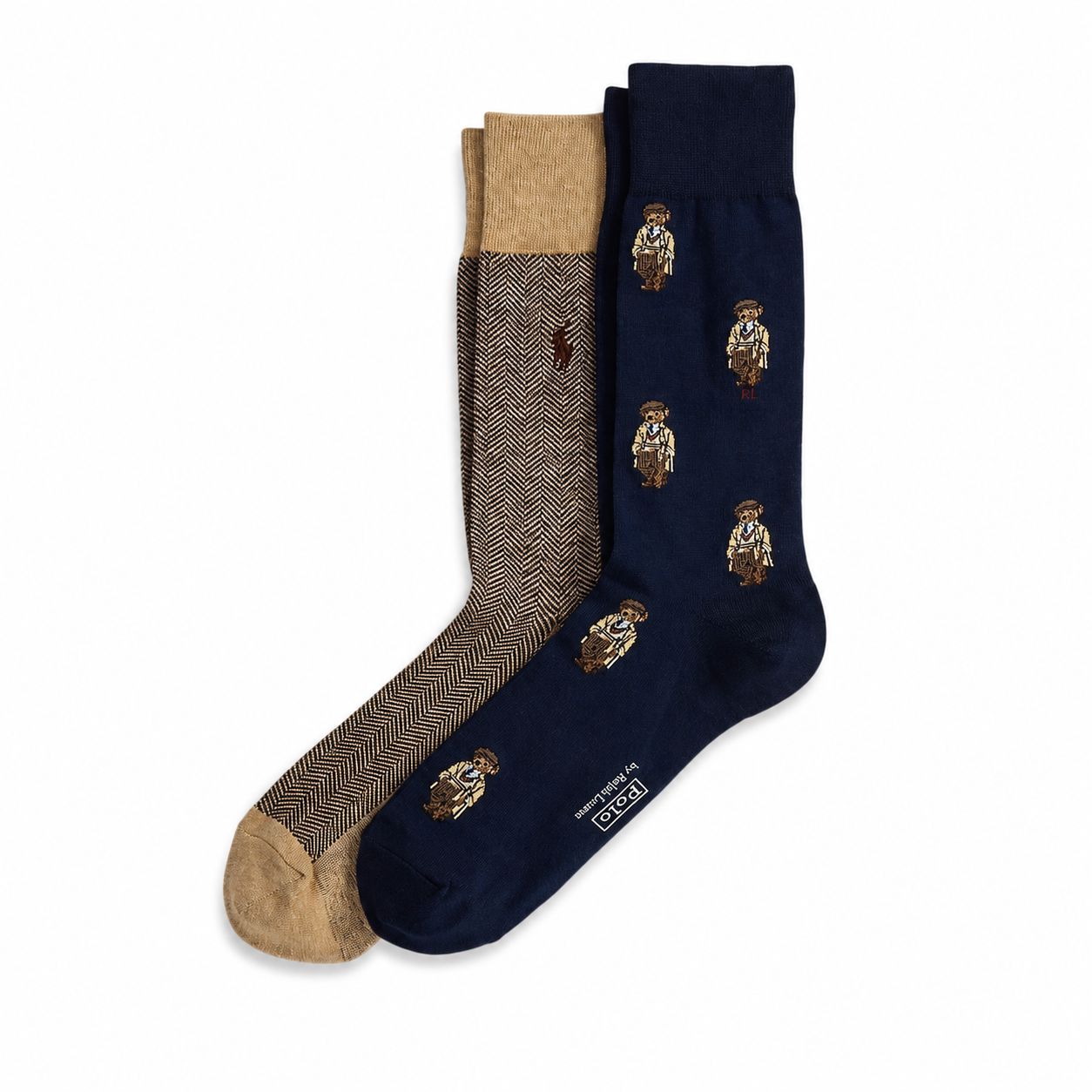 Herrensocken im 2er-Pack mit Polospiel-Motiv