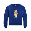 Leichtes Fleece-Rundhals-Sweatshirt mit Polospiel-Motiv