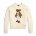 Baumwoll-Pullover mit Rundhalsausschnitt und Polospiel-Motiv
