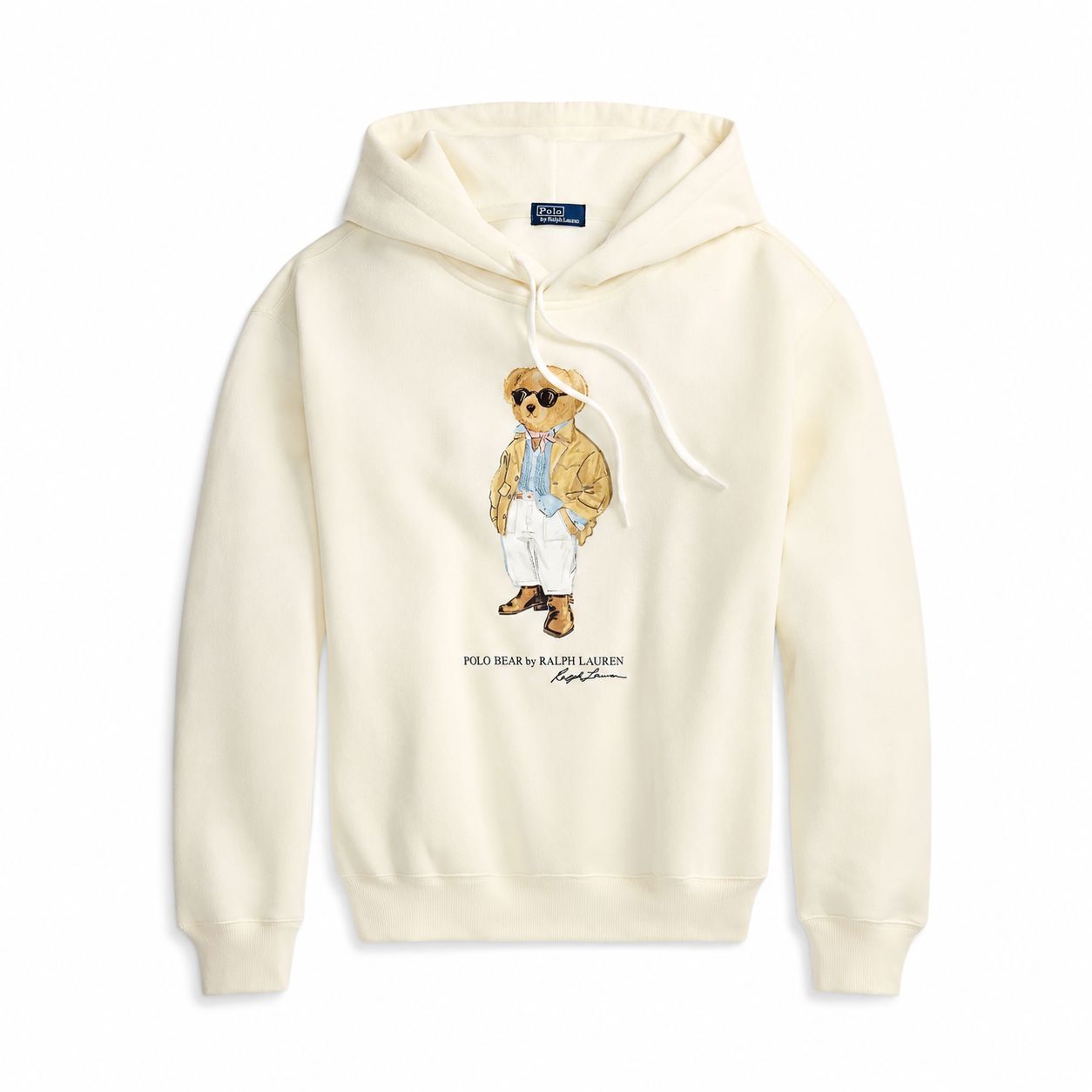 Fleece-Kapuzenpullover mit Polospiel-Motiv