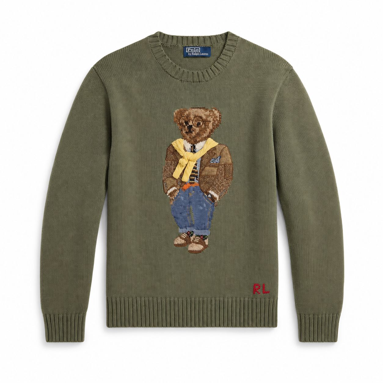 Strickpullover mit Intarsienmuster und Polospiel-Motiv