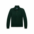 Kaschmir-Pullover mit Zopfmuster und Reißverschluss