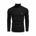 Zopfmuster-Rollkragenpullover aus Wolle