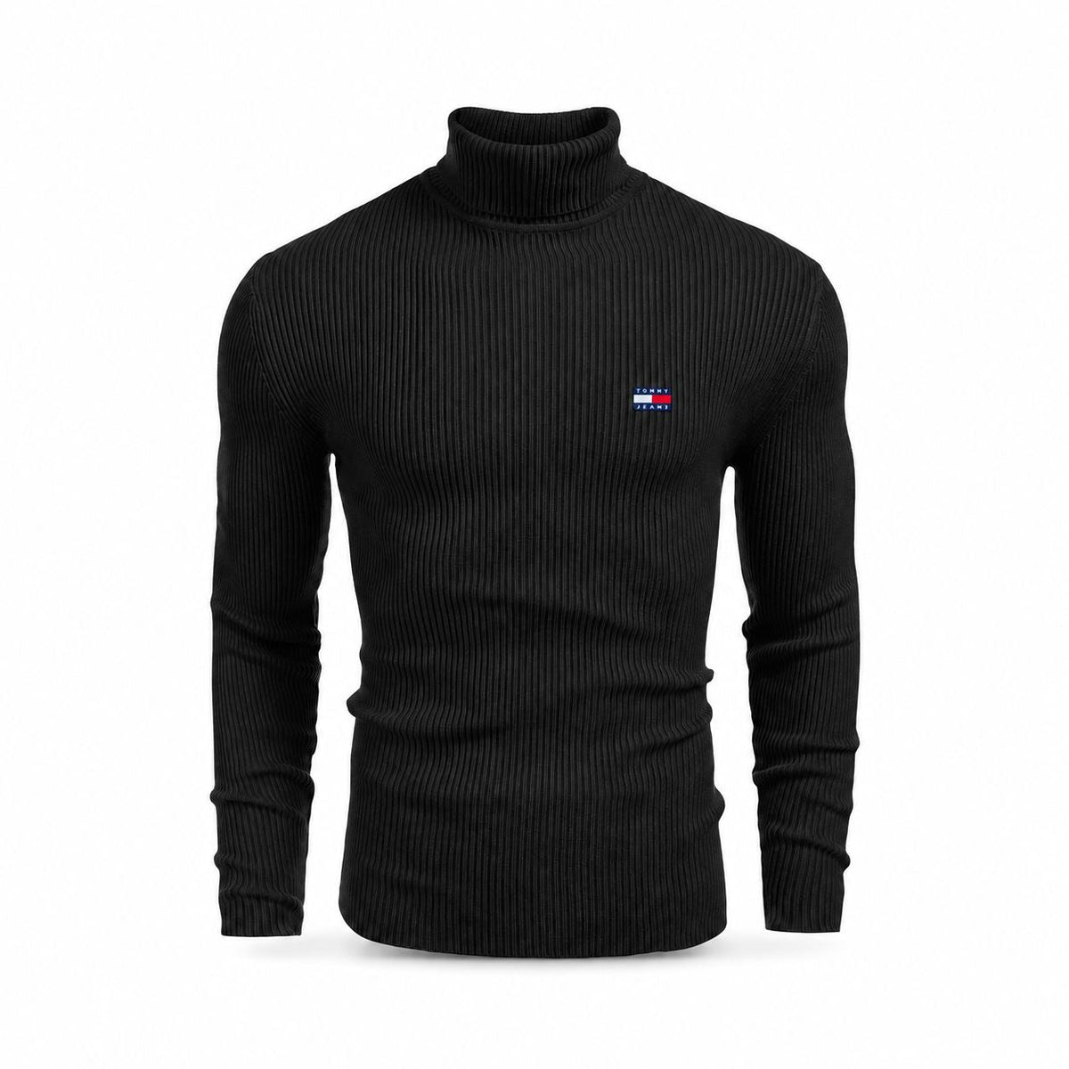 Zopfmuster-Rollkragenpullover aus Wolle