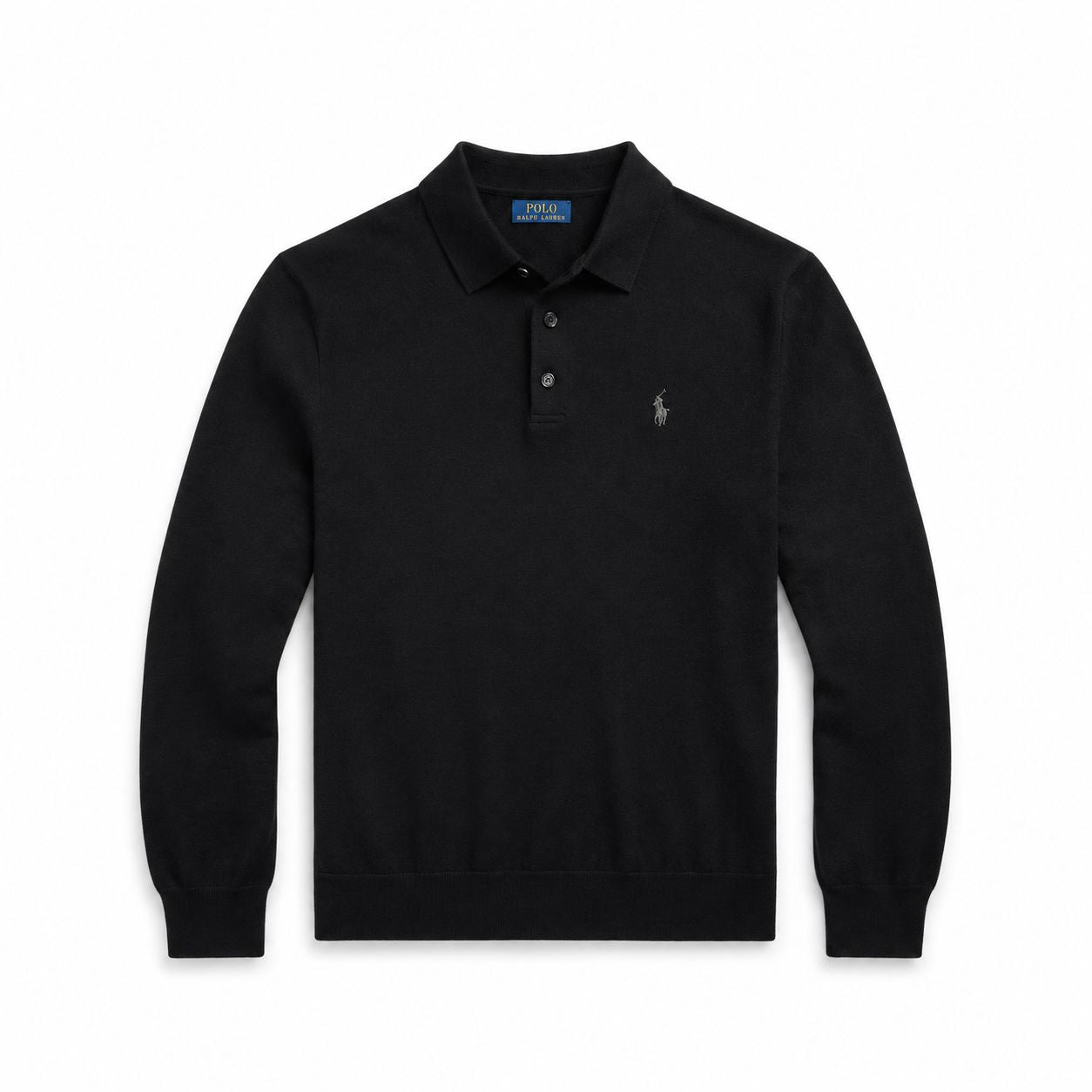 Wollpullover mit Polo-Kragen