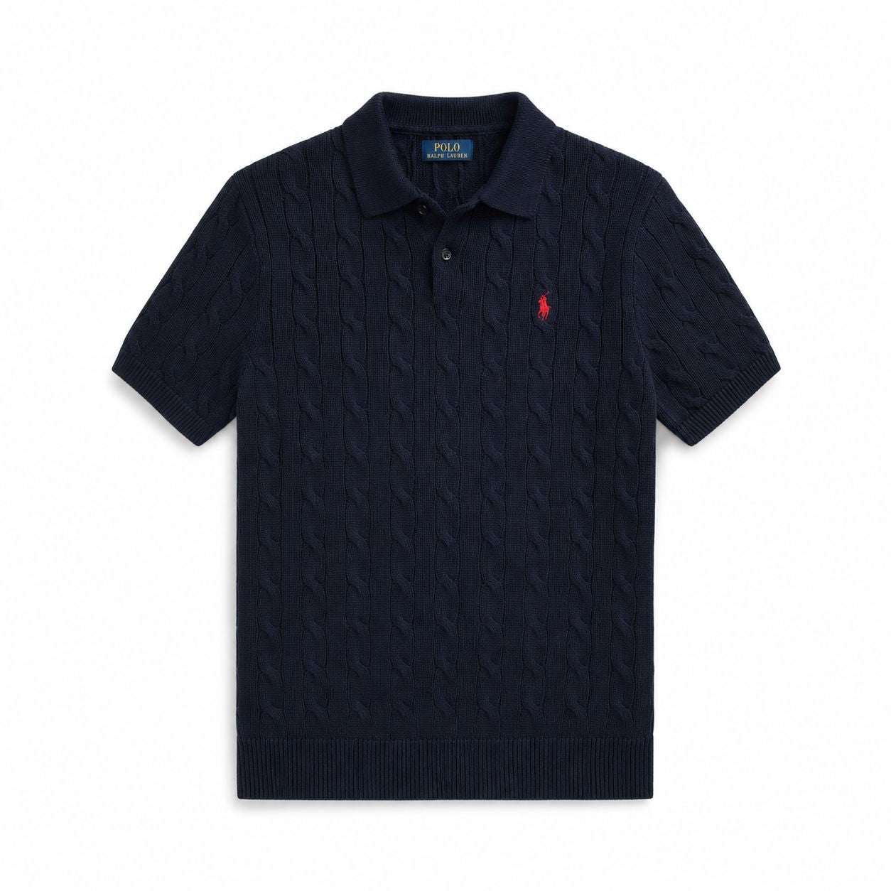 Baumwoll-Pullover mit Zopfmuster