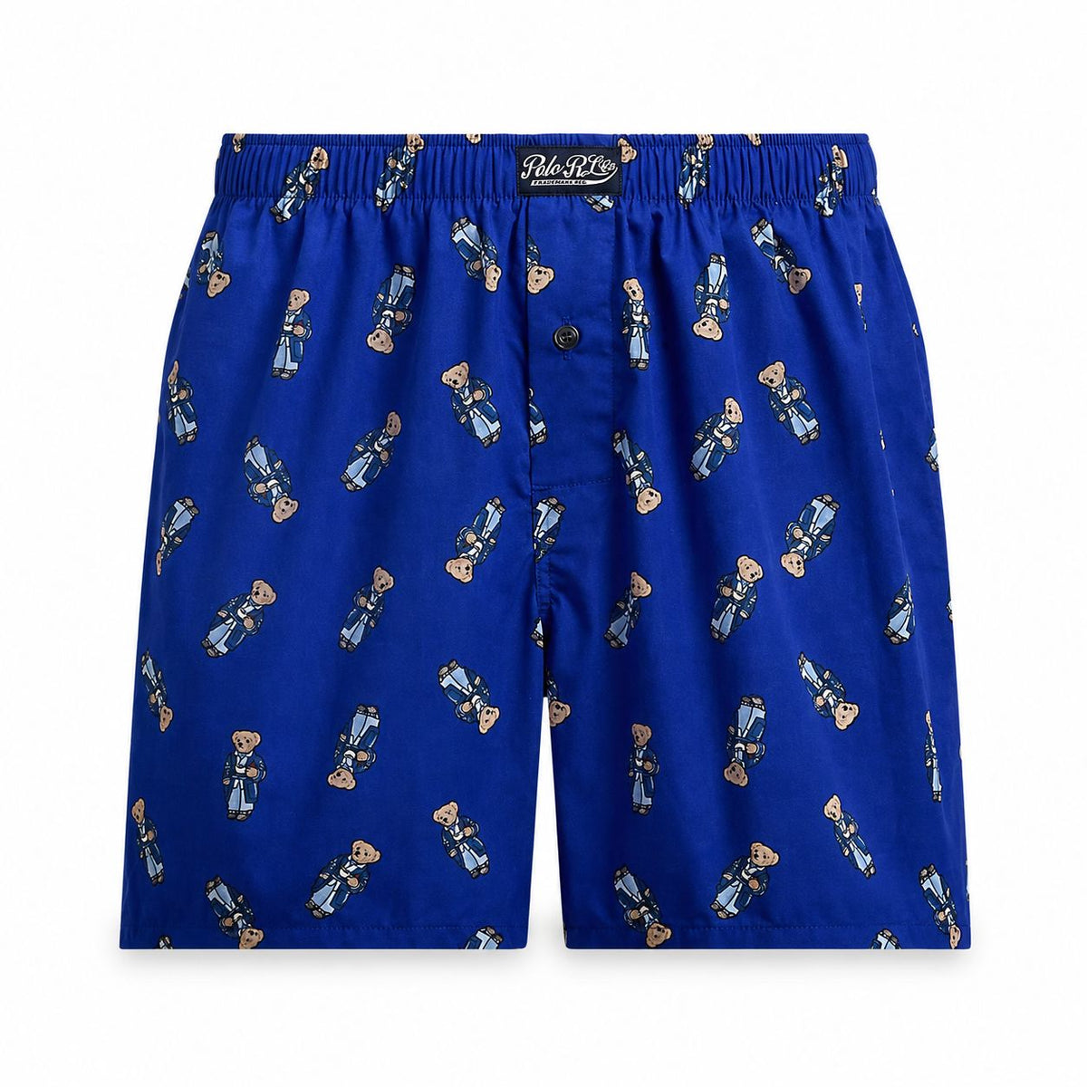 Baumwoll-Boxershorts mit Polospiel-Motiv