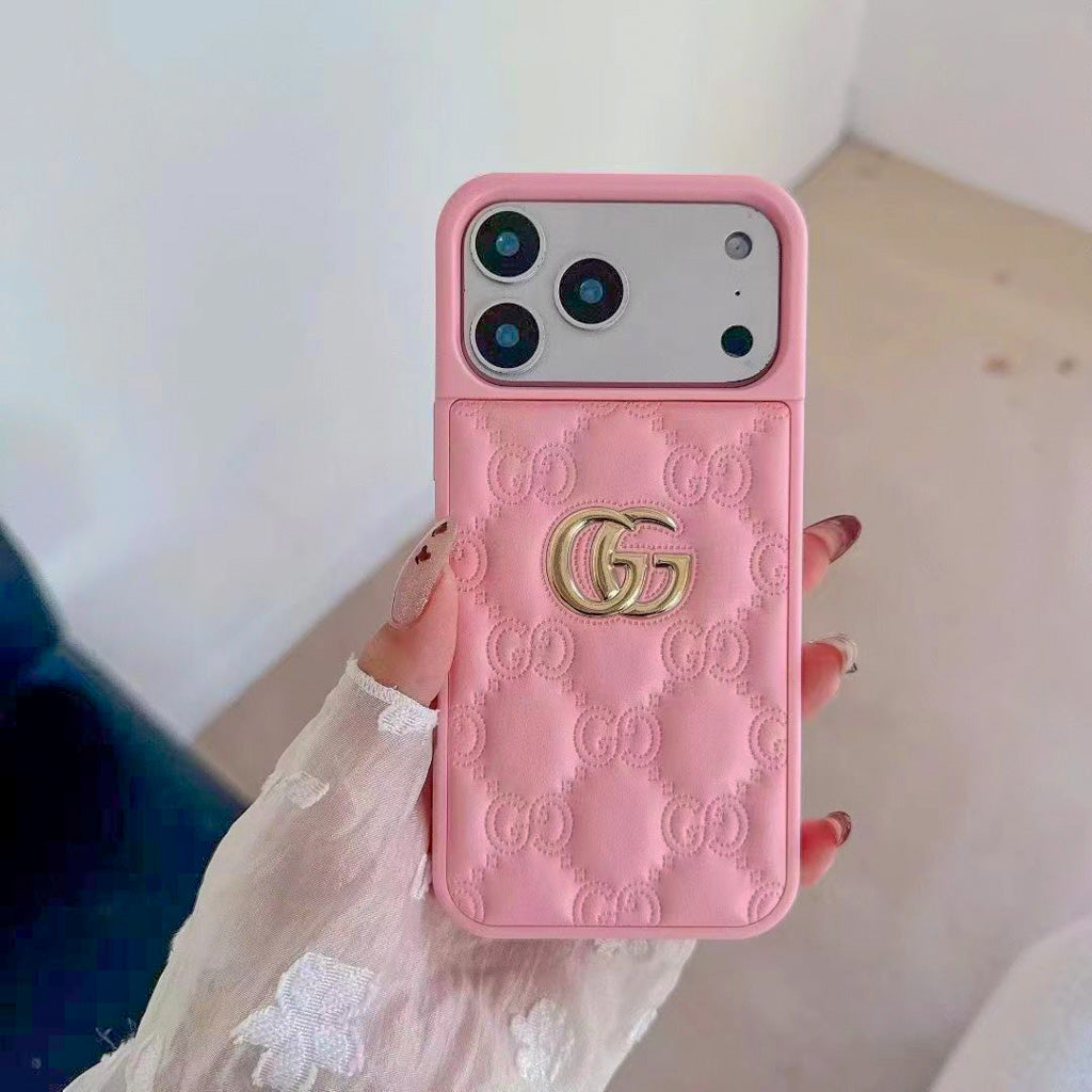 Lederhülle mit Markenlogo für iPhone 13-17