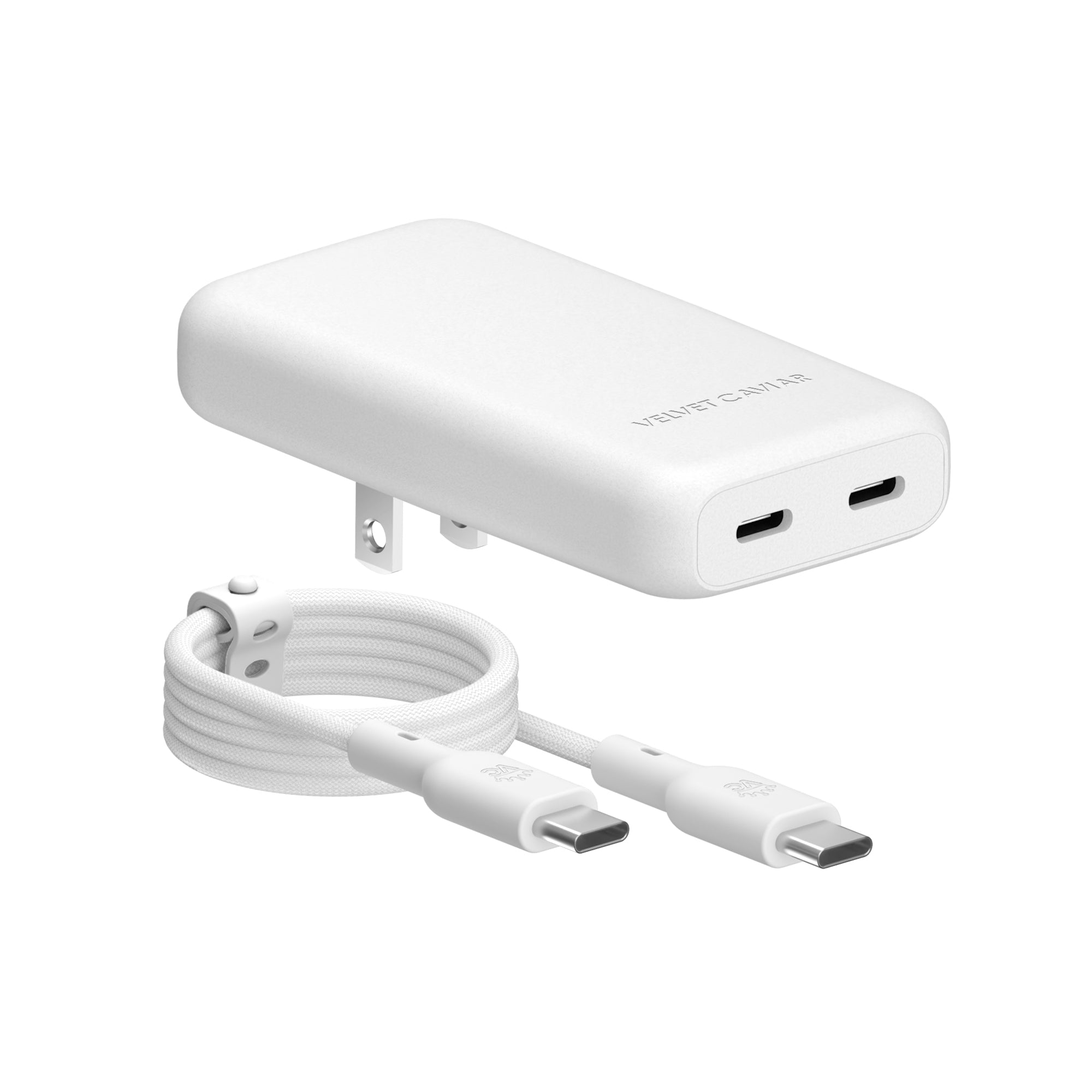 Schnelllade-Set mit Doppelstecker und USB-C-Kabel