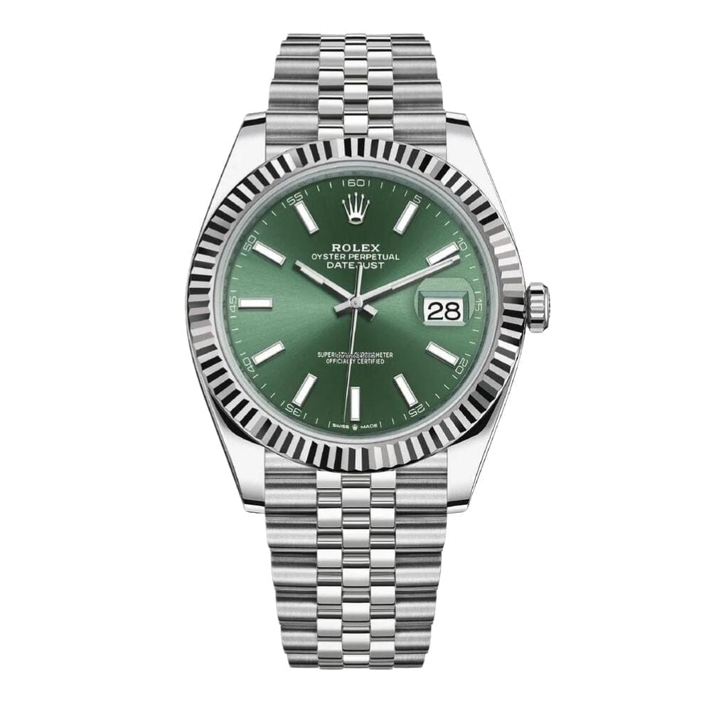 Grünes Zifferblatt Herrenuhr Jubilee-Armband