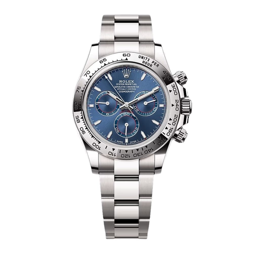 Blaues Zifferblatt Daytona Weißgold