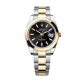 Gelbgoldene Herrenuhr Schwarz Zifferblatt