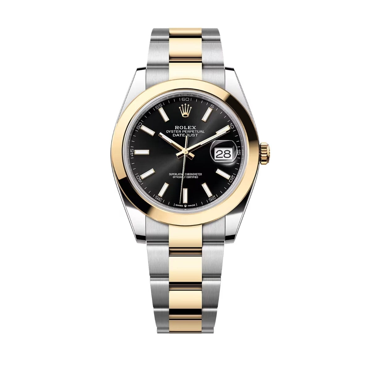 Gelbgoldene Herrenuhr Schwarz Zifferblatt