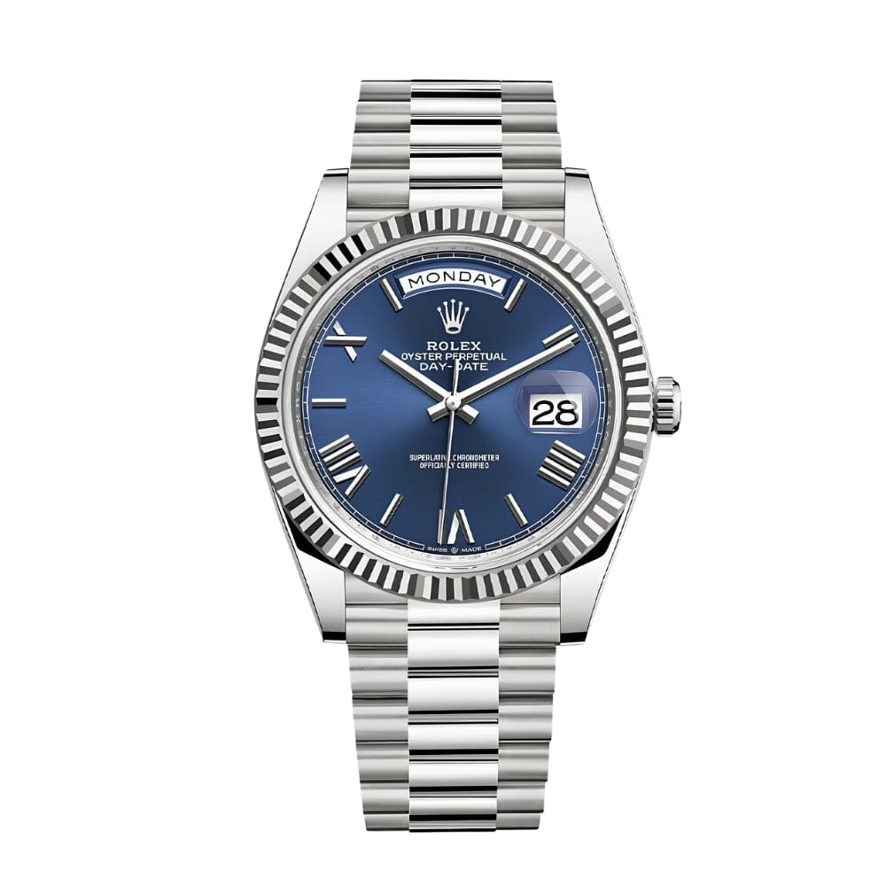 Herrenuhr Blaues Zifferblatt Day-Date