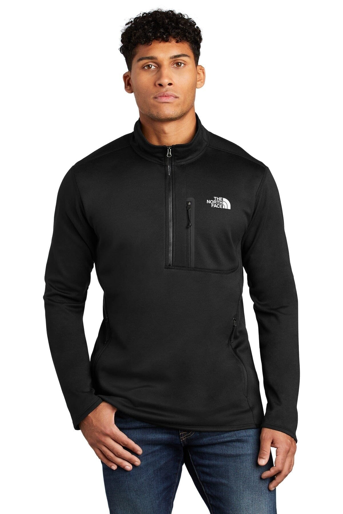 Fleecejacke mit 1/2-Reißverschluss