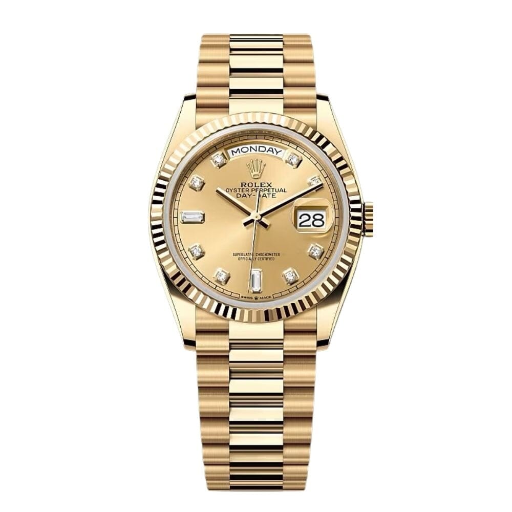Goldene Day-Date mit Diamanten