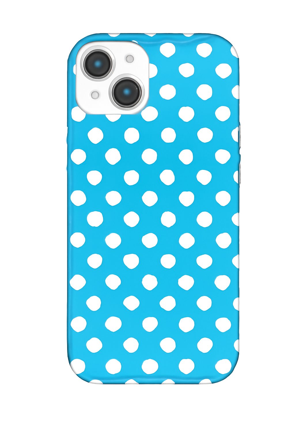 Aqua Blue Polka Dot Phone Cover