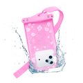 Wasserdichte Handyhülle in rosa mit Wasserfloß