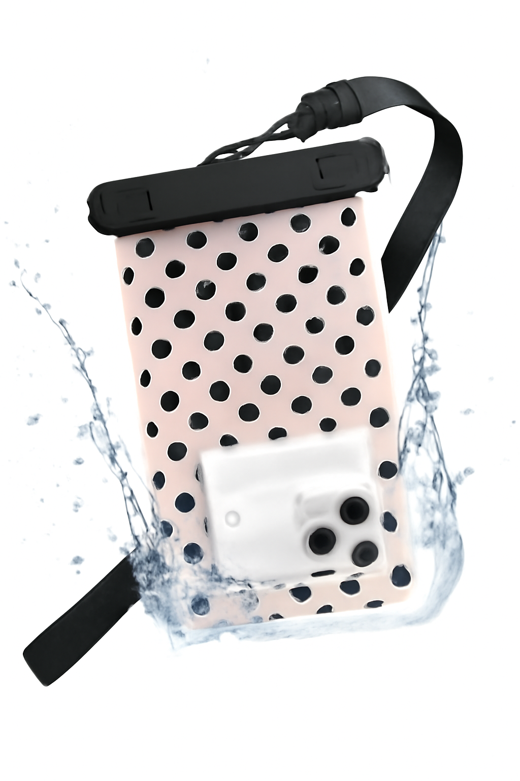 Wasserdichte, schwimmende Handyhülle mit Punkten