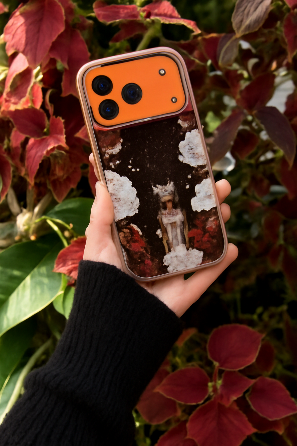 Clear Pattern Phone Case with Card Holder for Smartphone Models 14-17