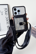Canvas Fabric Crossbody Phone Case for Smartphone Models 12-17
