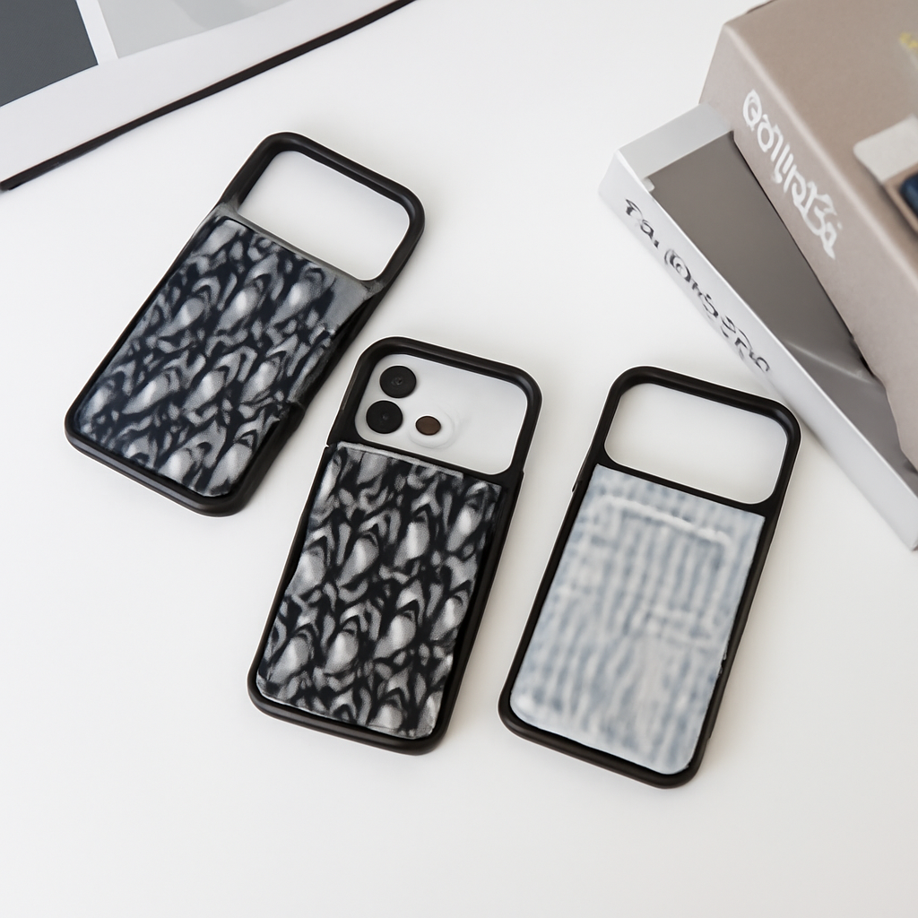 Fabric Card Holder Phone Case for Smartphone Models 17
