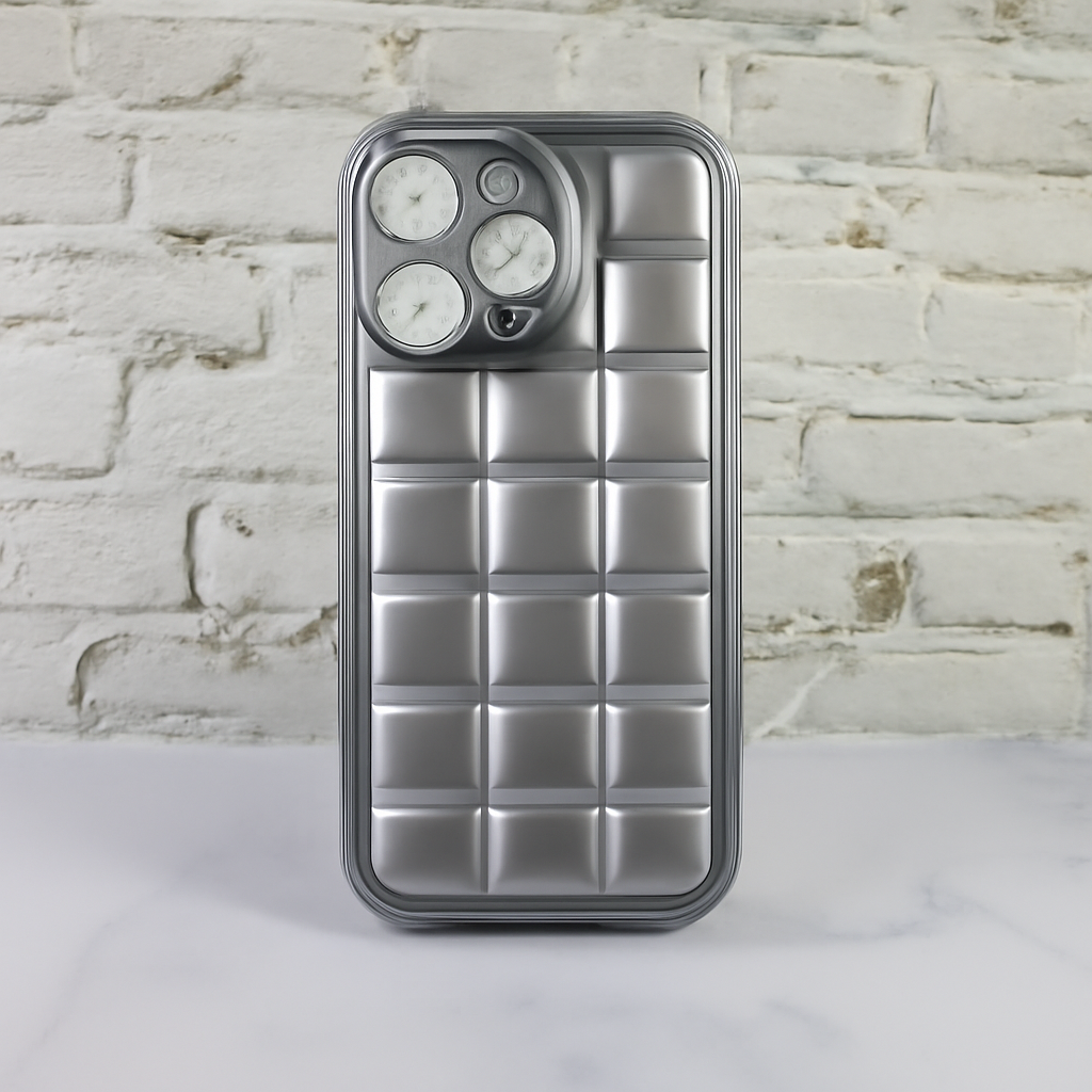 3D Plaid Pattern Phone Case for Smartphone Models 11-14