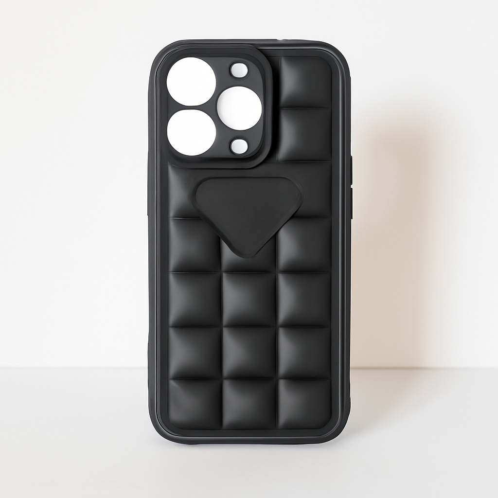 Phone Case Plaid Pattern for iPhone Black