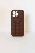 Phone Case Plaid Pattern for iPhone Brown