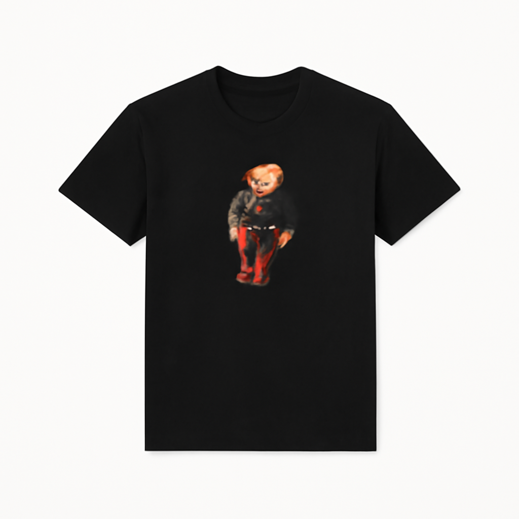 Schwarzes T-Shirt mit Polo-Bären-Motiv