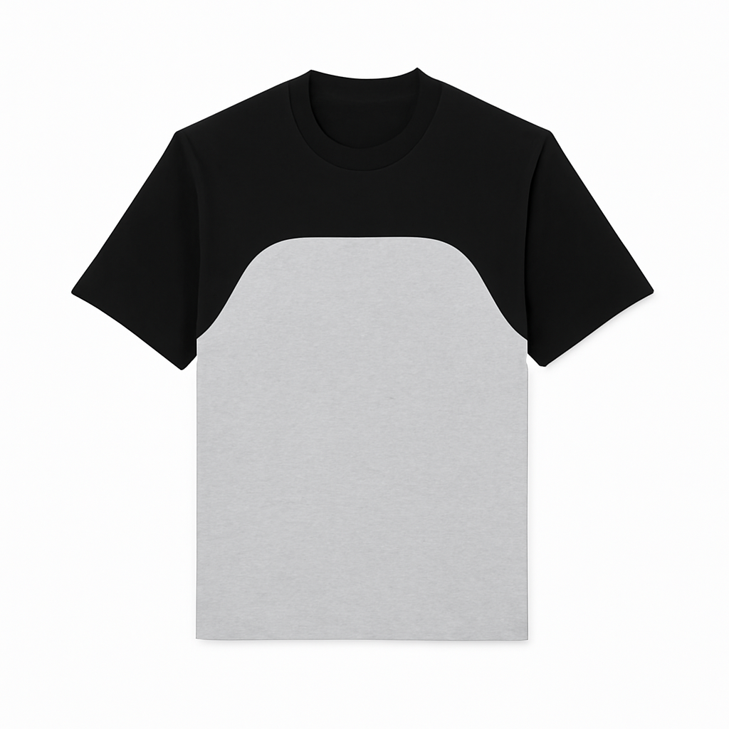 T-Shirt aus Baumwoll-Jersey mit Farbblock-Design