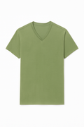 Leichtes V-Ausschnitt-T-Shirt aus Pima-Baumwolle