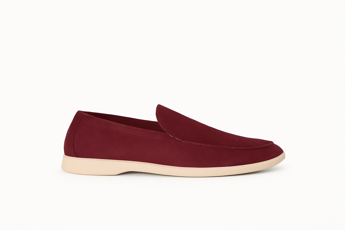 Sommer-Loafer Burgunderrot