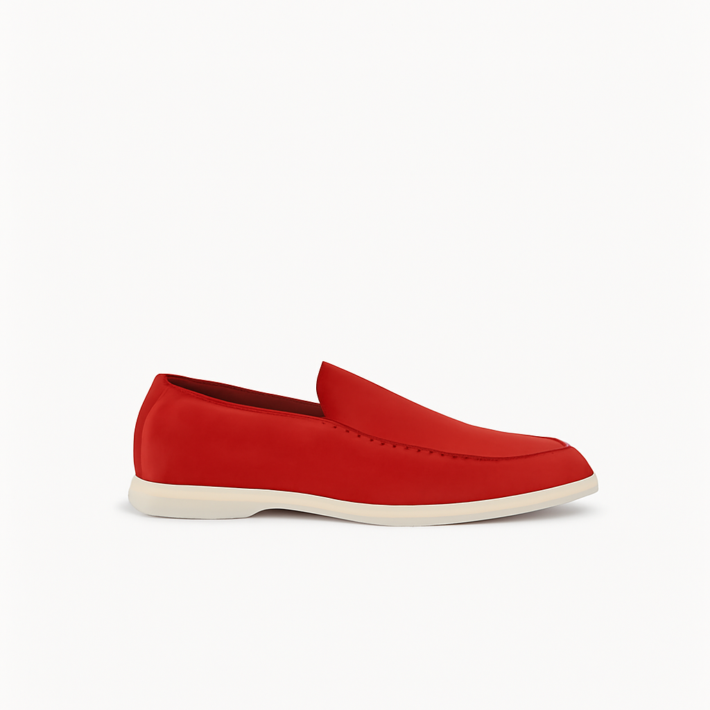 Sommer-Loafer Kirschenrot