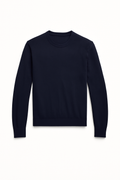Rundhals-Pullover aus Baumwolle mit Kaschmir
