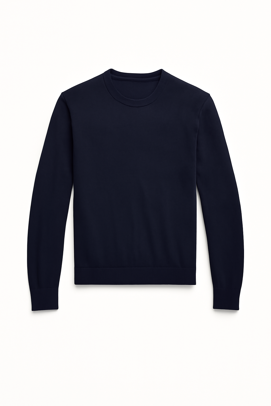 Rundhals-Pullover aus Baumwolle mit Kaschmir