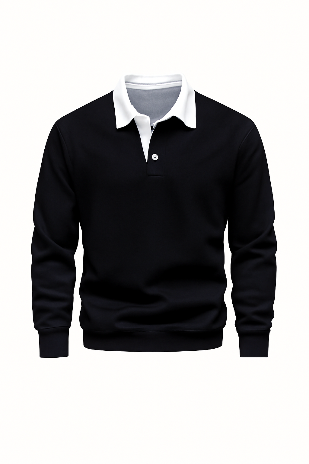 Modernes Sweatshirt mit Polo-Kragen