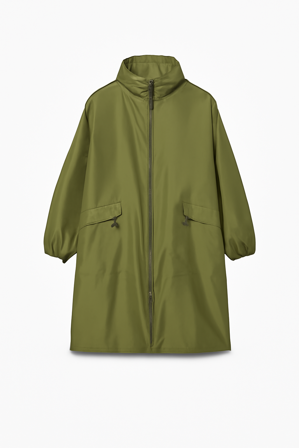 Langer, packbarer wasserabweisender Parka