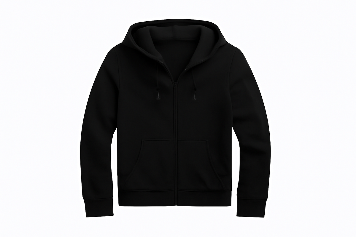 Voll-Reißverschluss Hoodie Doppelstrick Herren