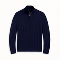 Viertel-Reißverschluss-Pullover aus Baumwolle