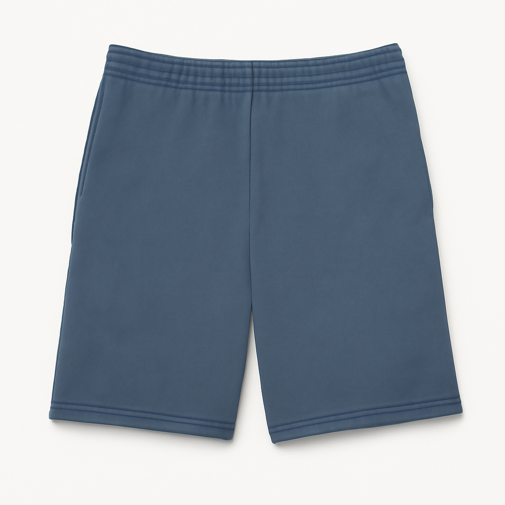 Shorts aus Baumwoll-Fleece mit Wasch-Effekt
