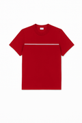 Baumwoll-Jersey T-Shirt mit Kontrastdetails