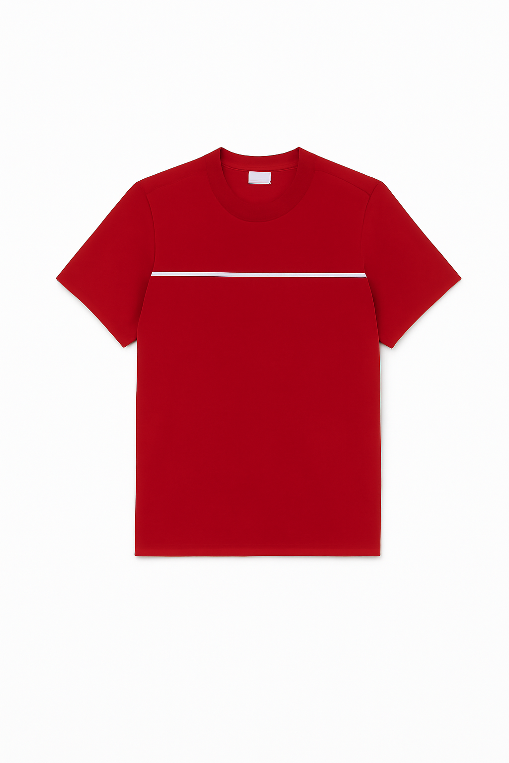Baumwoll-Jersey T-Shirt mit Kontrastdetails