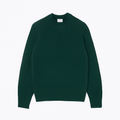 Gekämmter Wollpullover mit Rundhalsausschnitt